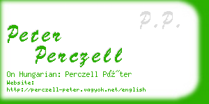 peter perczell business card